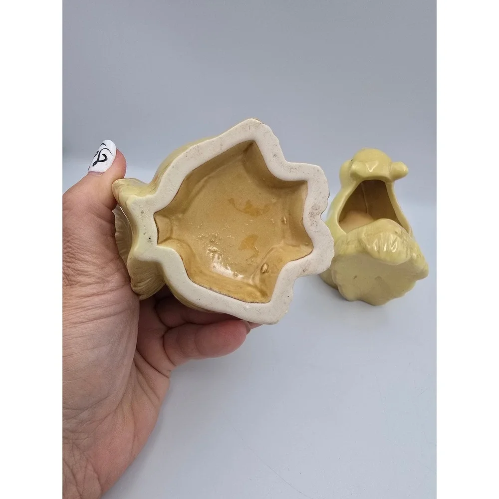 Squirrel‎ Candle Holder Set Unisex OS Yellow Good Ceramic Woodland Retro MCM